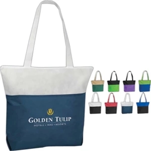 Poly Pro - Vivid Expressions (tm) - Polypropylene Two-tone Zippered Tote Bag