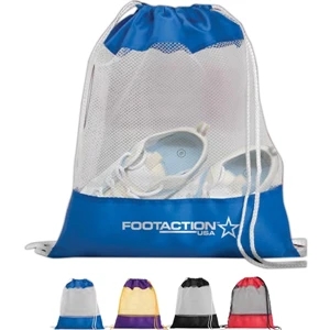 Spirit - Vivid Expressions (tm) - Mesh Drawcord Tote Bag With Sturdy Mesh