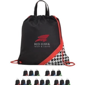 Pro Poly Accent - Silkscreen - Double Drawcord Closure Bag With Reinforced Corners