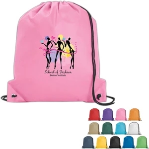 Poly Pro - Vivid Expressions (tm) - Polypropylene Drawstring Tote Bag With Double Drawcord Closure