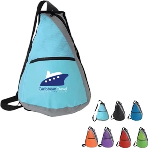 Poly Pro - Silkscreen - Non Woven Polypropylene Sling Pack With Zippered Closure