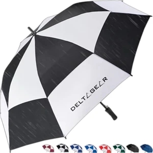 Totes (r) Stormbeater (r) - Golf Stick Umbrella With 60" Arc And Windproof Double Canopy Resists Inversion