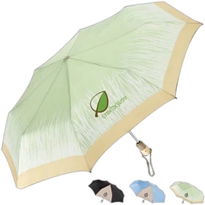 Totes (r) Eco 'brella (r) - Auto Open/close Umbrella Made From Recycled Material And 44" Arc