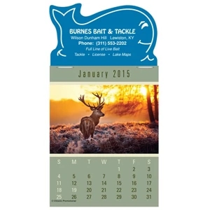 Press-n-stick (tm) Sportsman - Twelve Month Stick-on Calendar Pad With A Variety Of Outdoor Sports