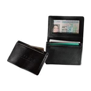 Florentine Business Card Case With Gusseted Pocket, Holds Up To 50 Business Cards