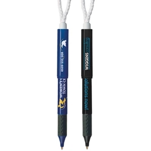 Bic (r) Broadcaster (r) - Ballpoint Pen With Soft Rubber Grip And Rope Attachment With Breakaway Features