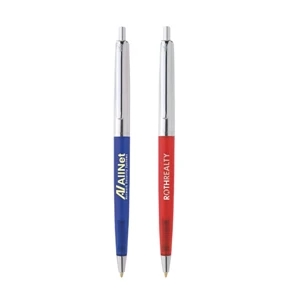 Bic (r) Citation (r) Clear - Retractable Ballpoint Pen With A Colored Clear Barrel And Nickel Plated Trim