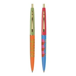 Bic (r) Clic (r) Gold Ecolutions (r) - Retractable Refillable Ballpoint Pen With Polished Gold-plated Trim