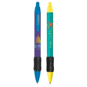 Bic (r) Widebody (r) Color Grip - Refillable And Retractable Ballpoint With A Black Contoured Rubber Grip