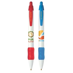Bic (r) Widebody (r) Grip - Refillable And Retractable Ballpoint With A Black Contoured Rubber Grip