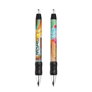 Bic (r) Widebody (r) - Retractable Ballpoint Pen With Wide Profile, Chrome Plated Accents, And Black Grip