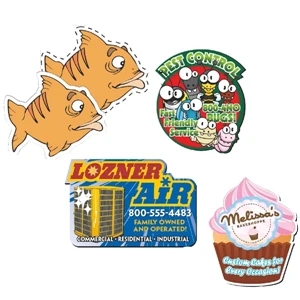 Magnet - 10.01-12 Square Inches - 30 Mil Custom Shape Magnet Made Of A Minimum Of 12% Recycled Material