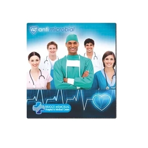7 1/2" X 8" - Fabric Mouse Pad With Antimicrobial Preservative Incorporated In