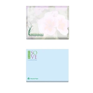 Ecolutions (r) - 25 Sheets - Adhesive Notepad, 4" X 3". Contains 30% Post-consumer Recycled Fiber
