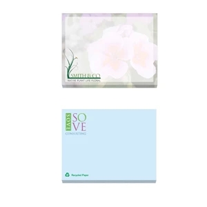 Ecolutions (r) - 50 Sheets - Adhesive Notepad, 4" X 3". Contains 30% Post-consumer Recycled Fiber