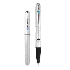 Bic (r) Steel (r) - Two Piece Silver Finish Ballpoint Pen With Chrome Plated Trim And Grip