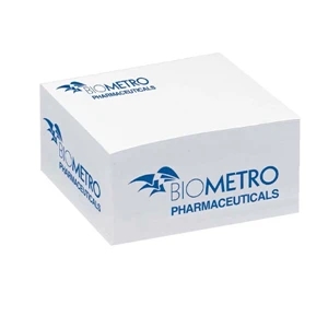 3 1/2" X 3 1/2" X 1 3/4" - Non-adhesive Notepad Cube. 1-color Imprint At A Budget Price