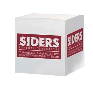 4" X 4" X 4" - Non-adhesive Notepad Cube. 1-color Imprint At A Budget Price