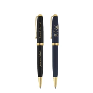 Bic (r) Worthington (r) - Twist Style Ballpoint Pen With A Rich Lacquer Finish And 22 Karat Gold Plated Trim