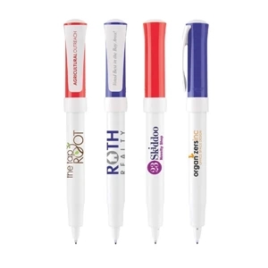 Bic (r) X S Finestyle - White Roller Ball Pen In A Fun, Compact Size With Extra Large Clip. Water Based