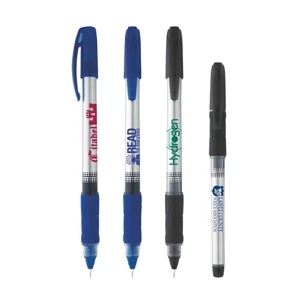 Bic (r) Z4 (r) - Roller Ball Pen With Smooth .5mm Needle Point, And A Silver Grip And Barrel