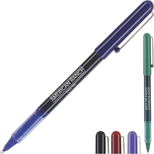 Vball (r) - Extra Fine Point (0.5mm) Roller Ball Pen With Clear Color Barrel