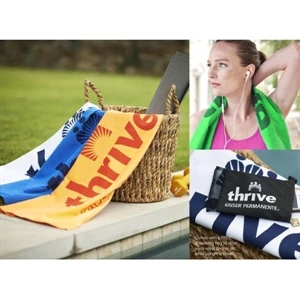 Color Fusion (tm) Transfer - Microfiber Suede Fitness Towel Takes In 8 Times Its Weight In Water
