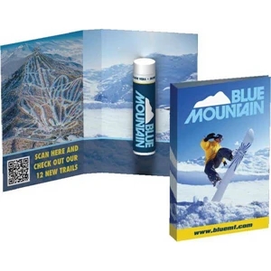 Single Booklet - 5.5" W X 3.875" H - Fully Customized Booklet With Lip Balm