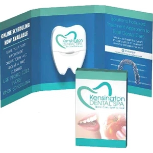 Single Booklet - 5.5" W X 3.875" H - Fully Customized Booklet With Dental Floss