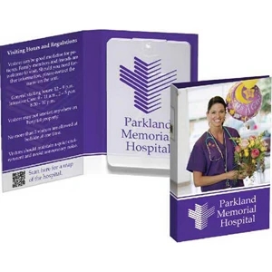 Single Booklet - 5.5" W X 3.875" H - Fully Customized Booklet With Antibacterial Sanitizer Spray