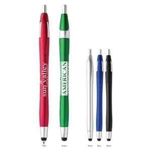 Touchwrite Sidekick - All Plastic Retractable Ballpoint Pen And Capacitive Touch Screen Stylus