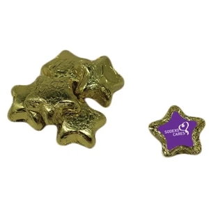Chocolate Dude - Chocolate Stars. Chocolate Stars Candy With Four Color Process Decal On Wrapper