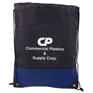 Two-tone 600 Denier Sports Bag Backpack With Drawstring. 5-day Quick Ship