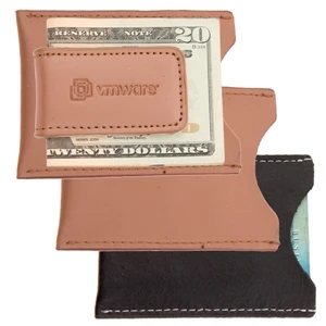 Concord - Tan Brown - Magnetic Money Clip Card Case Made Of Top Grain Cowhide Leather