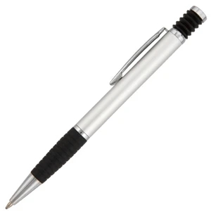 Cabrillo - Silver - Ballpoint Pen With Aluminum Metal Barrel, Striking Satin Finish And Comfort Grip
