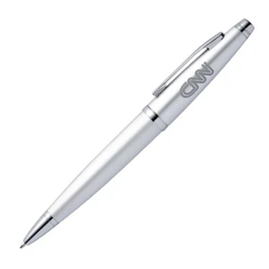 Coronado - Silver - Classically Styled Ballpoint Aluminum Metalpen With Twist Action And Chrome Accents