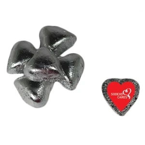 Chocolate Dude - Chocolate Hearts. Chocolate Hearts Candy With Four Color Process Decal On Wrapper