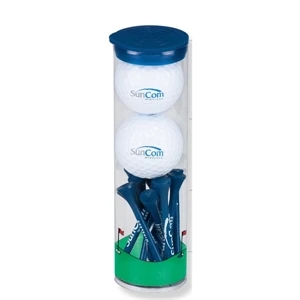 Bridgestone (r) E6 - Bridgestone E6 - Clear, Plastic Golf-themed Tube With 2 Golf Balls And Tees