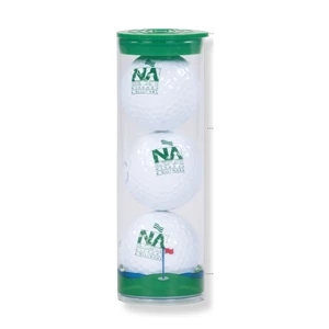 Bridgestone (r) E6 - Bridgestone E6 - Clear Tube With 3 Golf Balls And A 4 Color Golf Motif On The 6 1/4" Tube