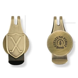 Catalog 5-7 Day Production - Traditional Brushed Brass Finished Hat Clip