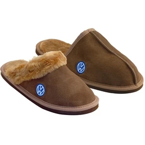 Upscale Men's And Ladies Embroidered Bedroom Slippers Made Of Genuine Leather