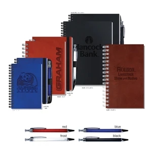 Executive 4" X 6" Journal With Supple Leather Like Cover, 50 Sheets, And Pen