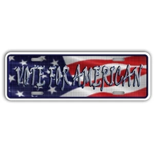 Custom Embossed Auto Rider Aluminum License Plate. 4 Color Process Imprint