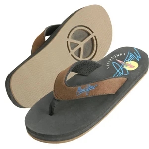 Jamaica - Upscale Styling With Embroidered Microfiber Straps On A Recessed, 3 Layer Eva Sole