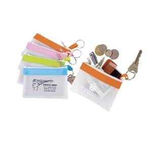 Tropical Pearl - Pearl White Zip Purse With Tropical Color Nylon Band. Imported