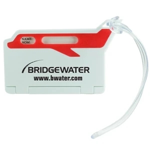 Spot Color - Airplane Luggage Tag With Hinged Design To Conceal Personal Information