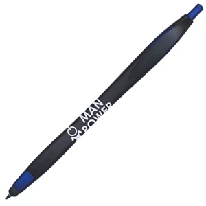 Kontour Stylus (tm) - 1 Color Imprint - Blue - Black - Retractable Ballpoint Pen Hidden Inside The Stylus