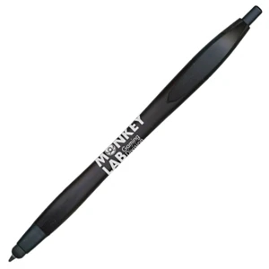 Kontour Stylus (tm) - 1 Color Imprint - Black - Black - Retractable Ballpoint Pen Hidden Inside The Stylus