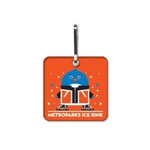 Quik-zip (tm) Sof-touch (r) - Bag & Luggage Tag (zipper Pull) - Large Square - Spot Color. Guaranteed Permanent