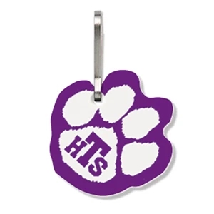 Quik-zip (tm) Sof-touch (r) - Bag & Luggage Tag (zipper Pull) - Large Paw Print - Spot Color